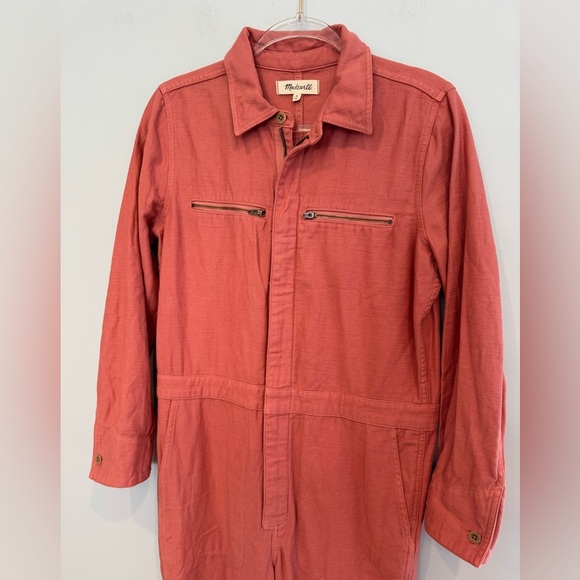 Madewell Zip Pocket Coverall Jumpsuit Rose Dust Size M - Picture 4 of 10